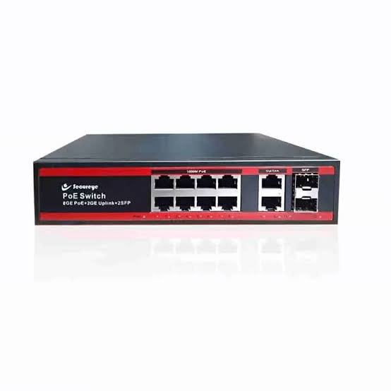 SECUREYE 8 PORT GIGABIT POE + 2GE UPLINK SWITCH